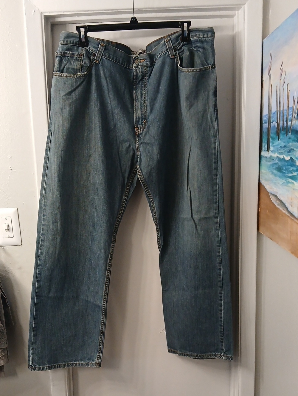 Levi's Men’s Straight Leg Denim Jeans in Medium Blue